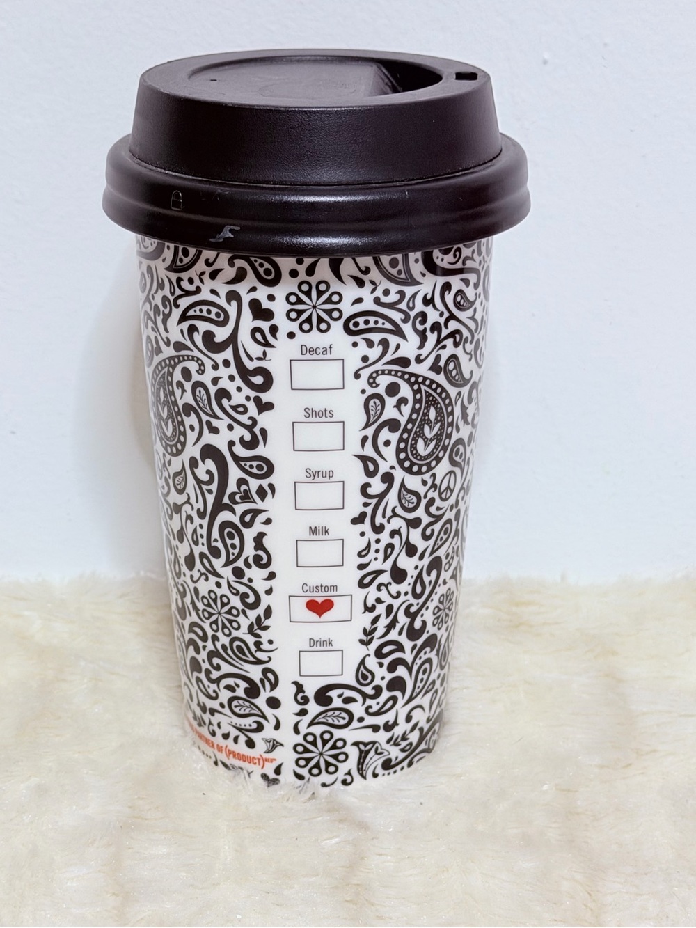 Starbucks Jonathan Adler Red Accent Travel Mug - Black & White limited edition - Picture 3 of 6